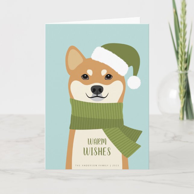 Carte de Noël Shiba Inu (Devant)
