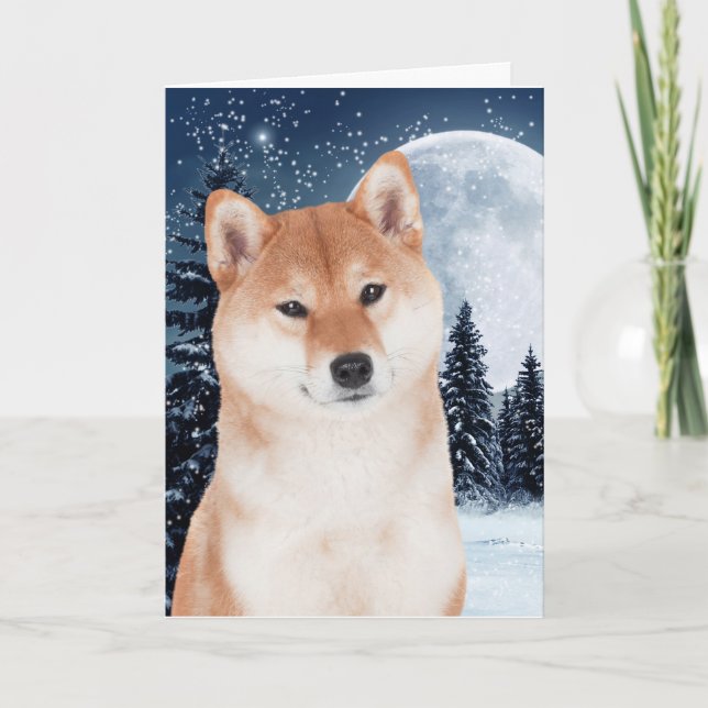 Carte de Noël Shiba Inu (Devant)