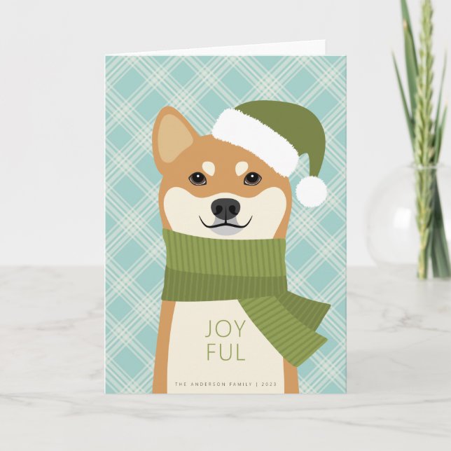 Carte de Noël Shiba Inu (Devant)