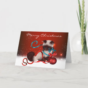Carte de Noël Siamese Kitten