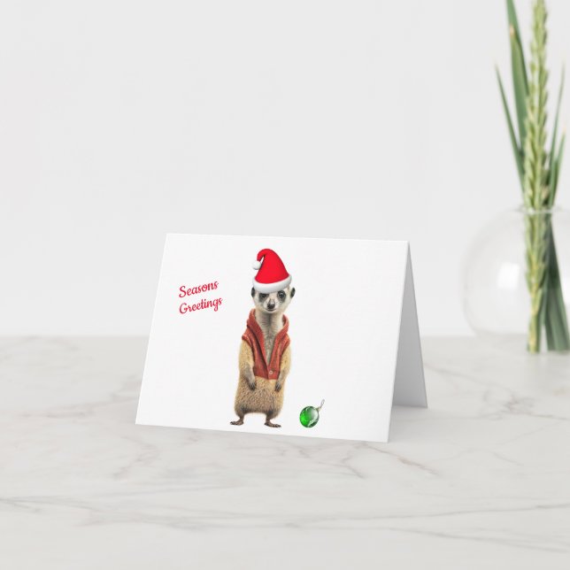 Carte de Noël Silencieuse Meerkat (Devant)