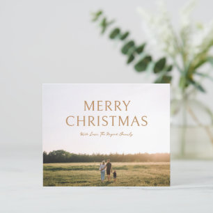 Carte de Noël simple et audacieuse avec photo et b