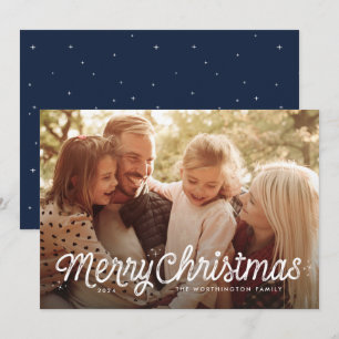 Carte de Noël simple et douce avec photo