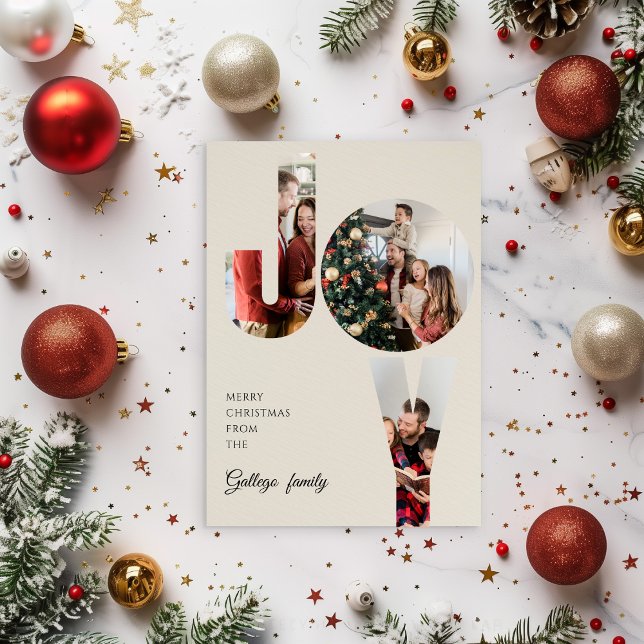 Carte de Noël simple et esthétique avec photo de f (Créateur téléchargé)