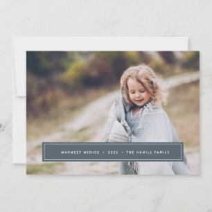Carte de Noël simple et pleine photo Fumée