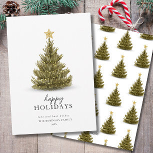 Carte de Noël simple Joyeux Pine Tree