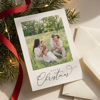 Carte de Noël simple moderne pour famille avec une