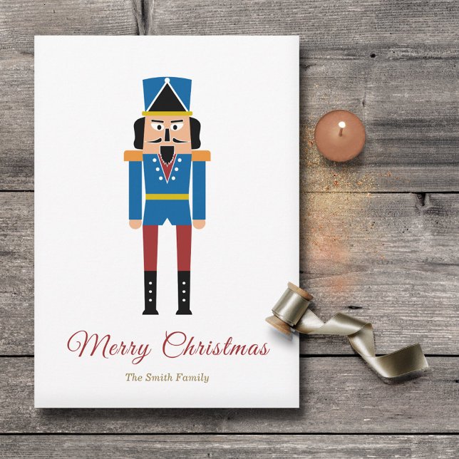 Carte de Noël simple Nutcracker (Simple Nutcracker Christmas Holiday Card)
