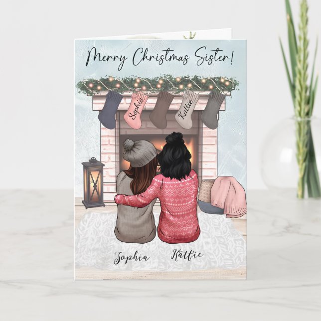 Carte de Noël simple personnalisée au meilleur ami (Devant)