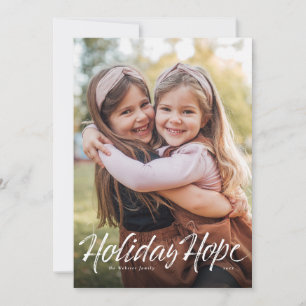 Carte de Noël simple photo Hope pour les fêtes