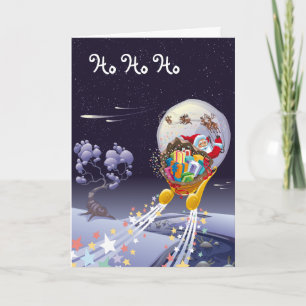 Carte de Noël Sleigh Père Noël