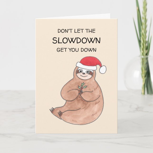 Carte de Noël Sloth (Devant)