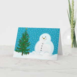 Carte de Noël Snowman