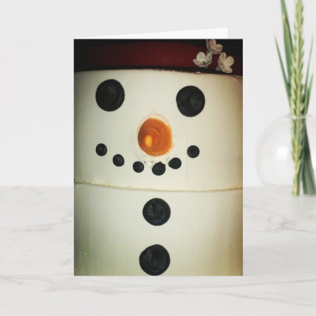 Carte de Noël "Snowman Cake" #2 (Devant)