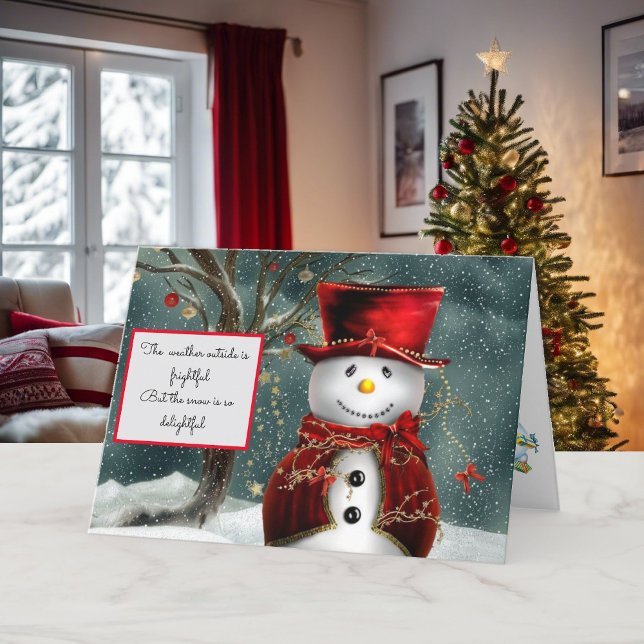 Carte de Noël Snowman Covid Pas d'endroit pour all (Créateur téléchargé)