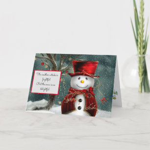 Carte de Noël Snowman Pas d'endroit pour aller nei