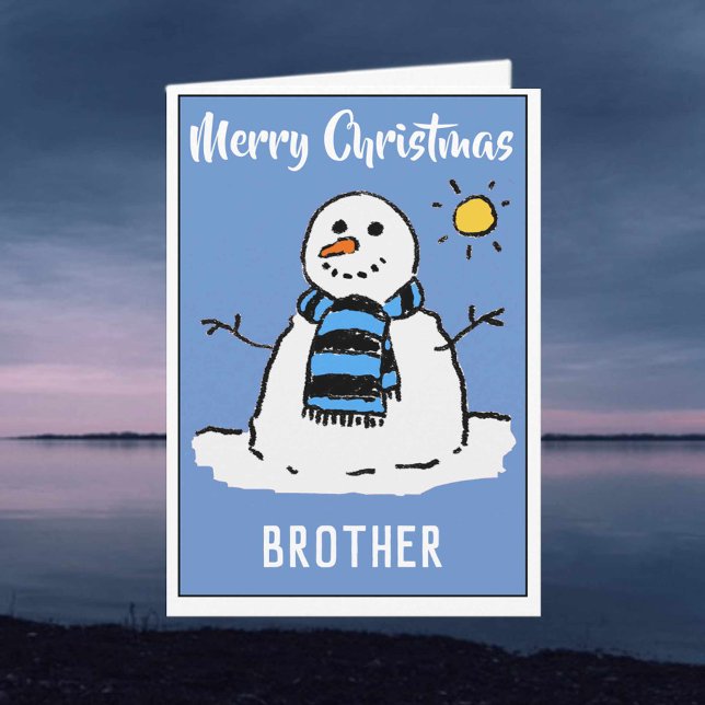 Carte de Noël Snowman pour un frère (Créateur téléchargé)