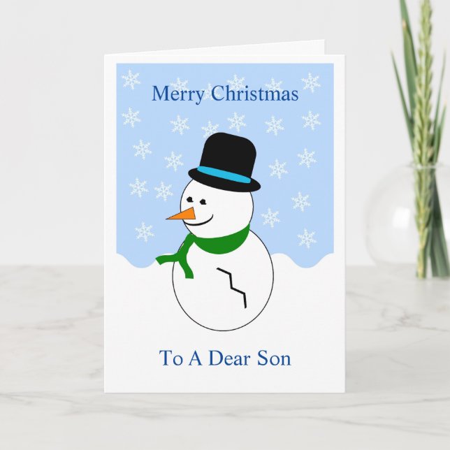 Carte de Noël Snowman Son (Devant)