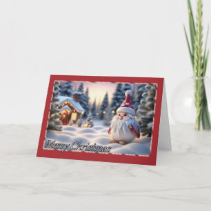 Carte de Noël Snowy Gnome