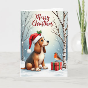 Carte de Noël Snowy Pup