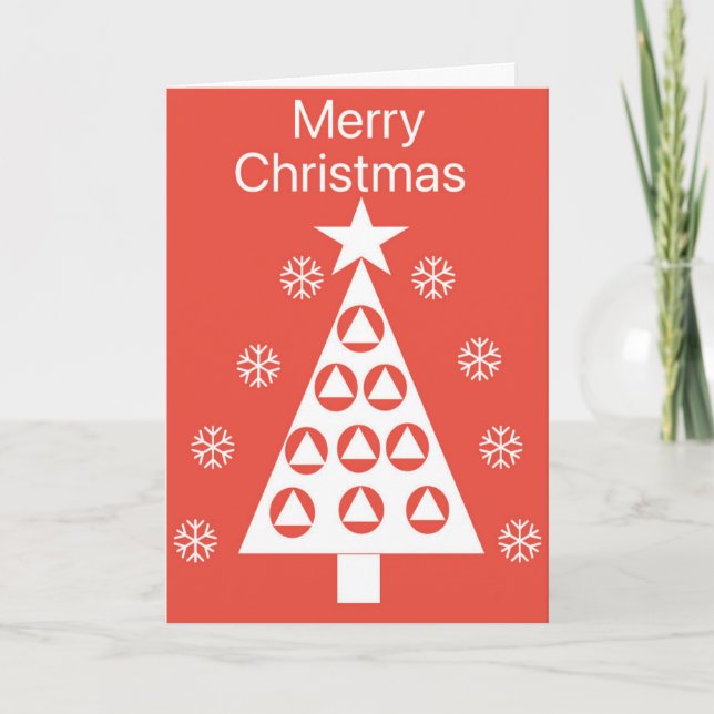 Carte de Noël sobre et clean (Devant)