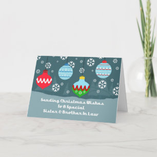 Carte de Noël Soeur & Frère En Droit