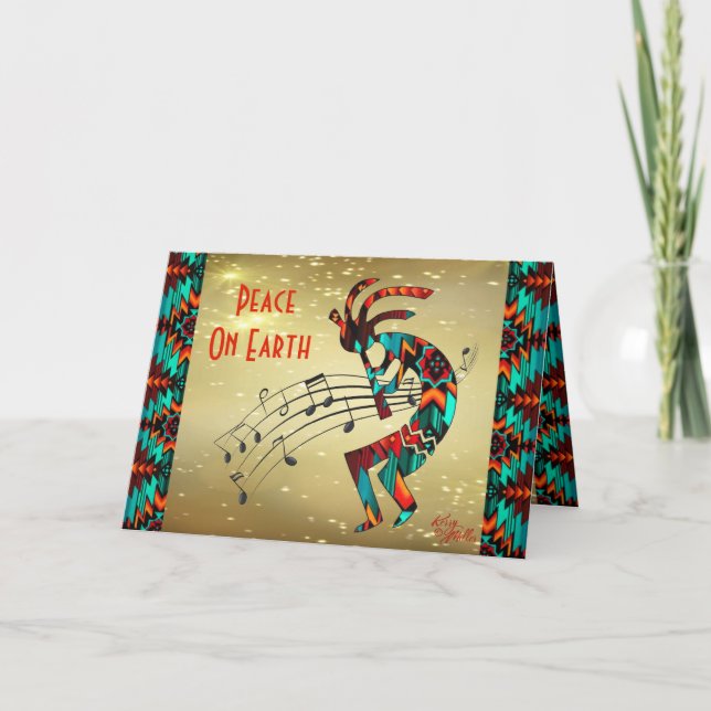Carte de Noël Southwest Kokopelli (Devant)