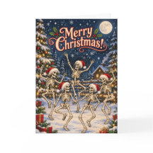 Carte de Noël Squelettes Danseurs | Joyeux Noël