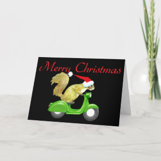 Carte de Noël Squirel Père Noël