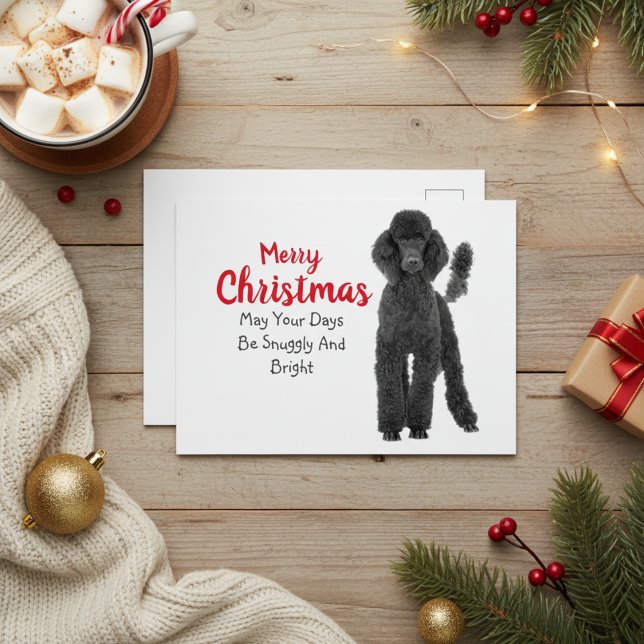 Carte de Noël Standard Poodle (Standard Poodle Christmas Card)