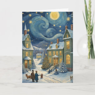 Carte de Noël Starry Night personnalisée - Personn