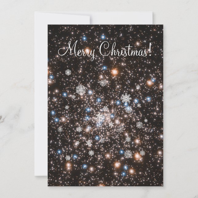 Carte de Noël Starry Snowy personnalisable (Devant)