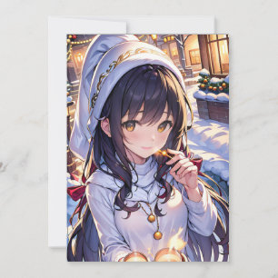 Carte de Noël Style Anime