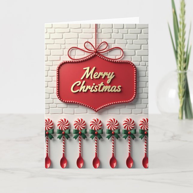 Carte de Noël Sucette Sucrée (Devant)