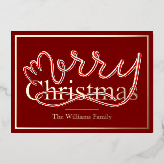 Carte de Noël sucre de canne - rayure rouge retour