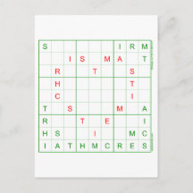 Carte de Noël Sudoku - Coeur