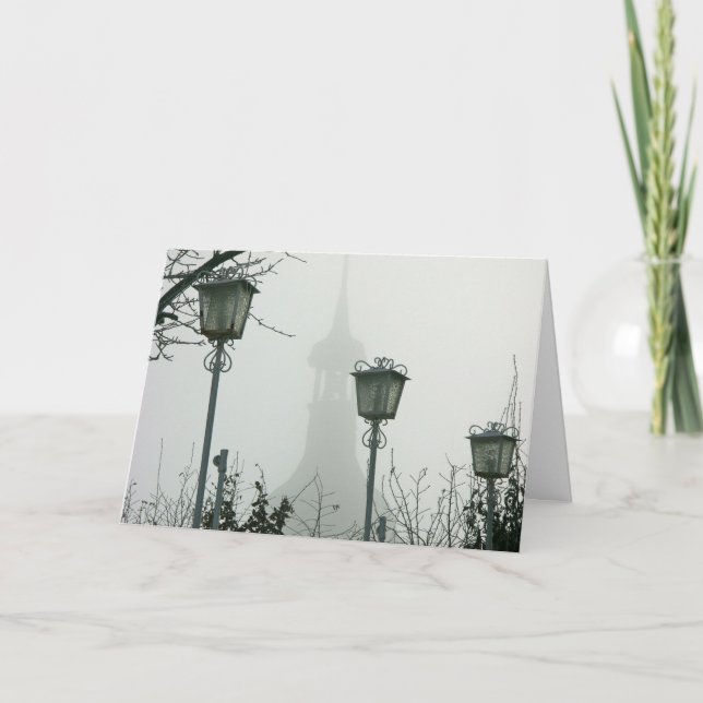 Carte de Noël Suisse noire et blanche (Devant)