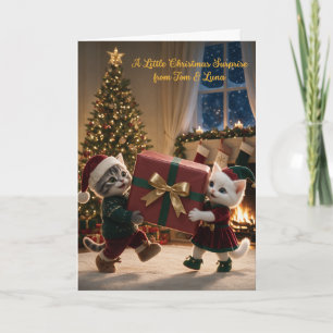 Carte de Noël Surprise de Tom & Luna