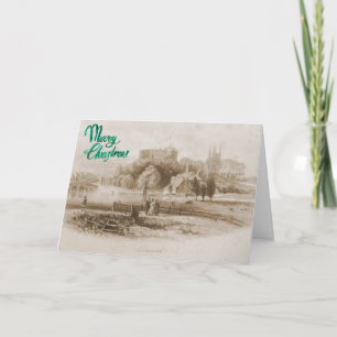 Carte de Noël Tamworth Castle & Mill