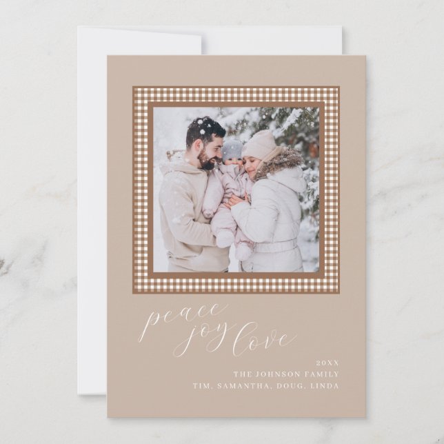 Carte de Noël Tan Brown Photo de vacances (Devant)