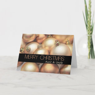Carte de Noël Tante et Oncle avec ornements