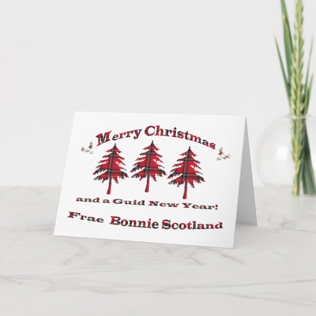 Carte de Noël Tartan (Devant)