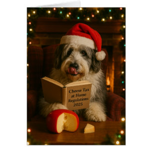 Carte de Noël 'Taxe sur le fromage' du Vieux Chien
