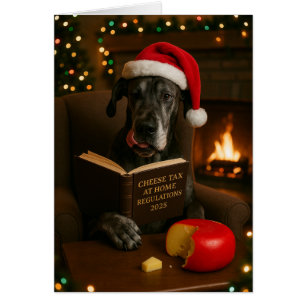 Carte de Noël 'Taxe sur le fromage' pour Grand Dan
