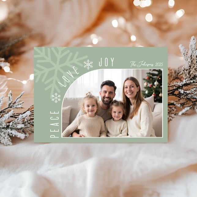Carte de Noël tendance moderne avec photo  (Créateur téléchargé)