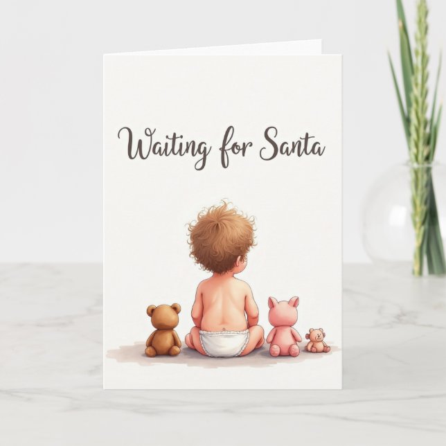 Carte de Noël tendre pour bébé (Devant)