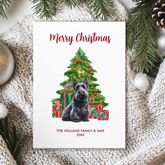 Carte de Noël Terrier Écossais (Créateur téléchargé)