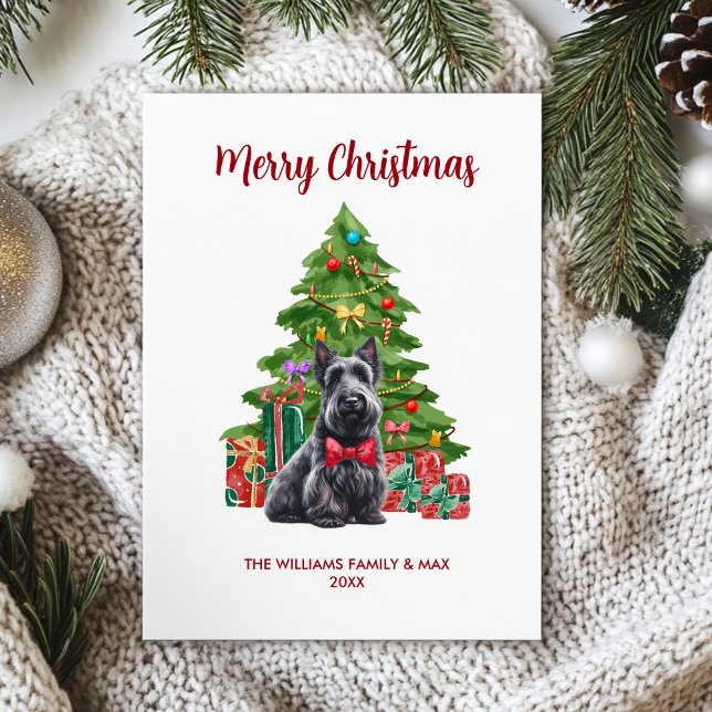 Carte de Noël Terrier Écossais (Créateur téléchargé)