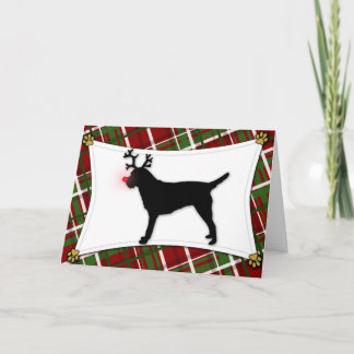 Carte de Noël Terrier Reindeer