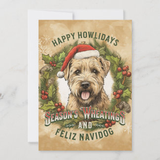 Carte de Noël Terrier Wheaten Carte de Fêtes